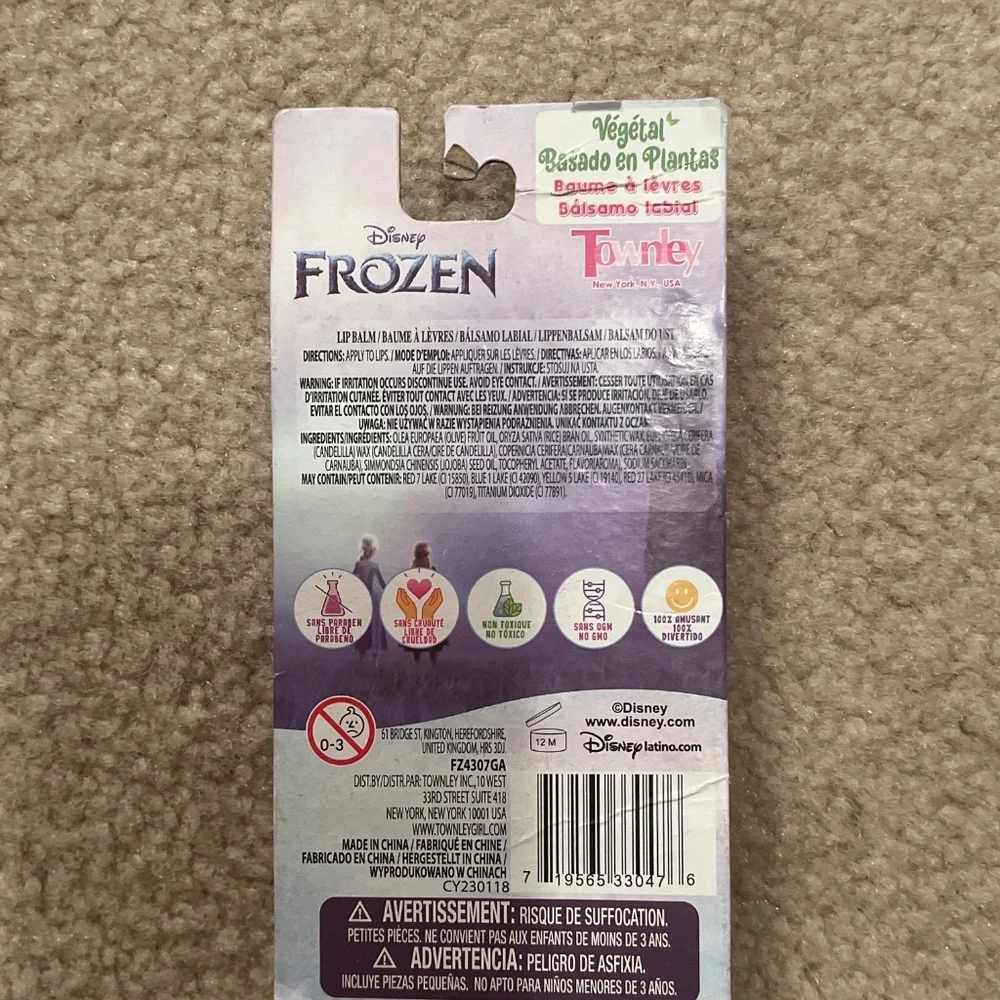 NEW 2-PK Disney Princess FROZEN girls lip balms- EASTER BASKET ITEM!